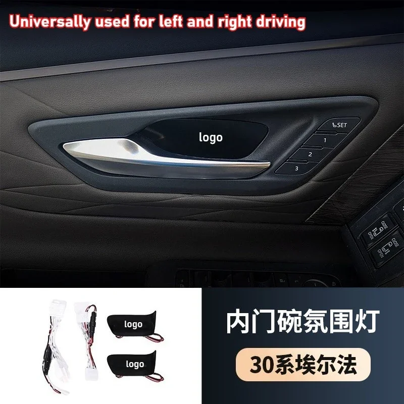 

For Alphard/Vellfire 30/40 Series 2015-2024 Car Door Bowl Lights Set, Front Door Inner Door Bowl Ambient Light Car Accessories