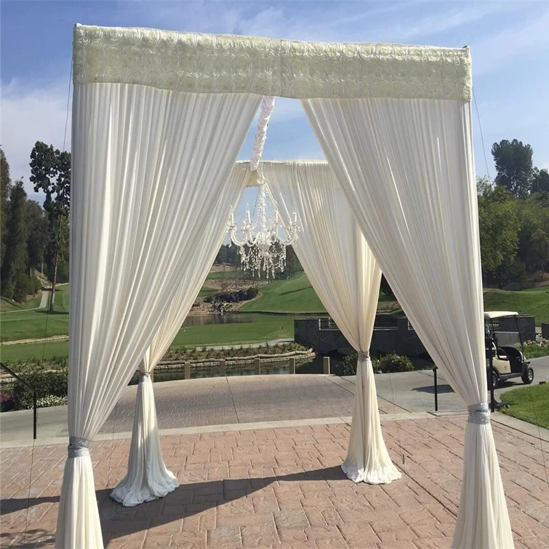 

3M Square Pavilion Wedding Background Frame Props Event Party Decoration Backdrop Stand Arch Telescopic Pole Yarn Truss