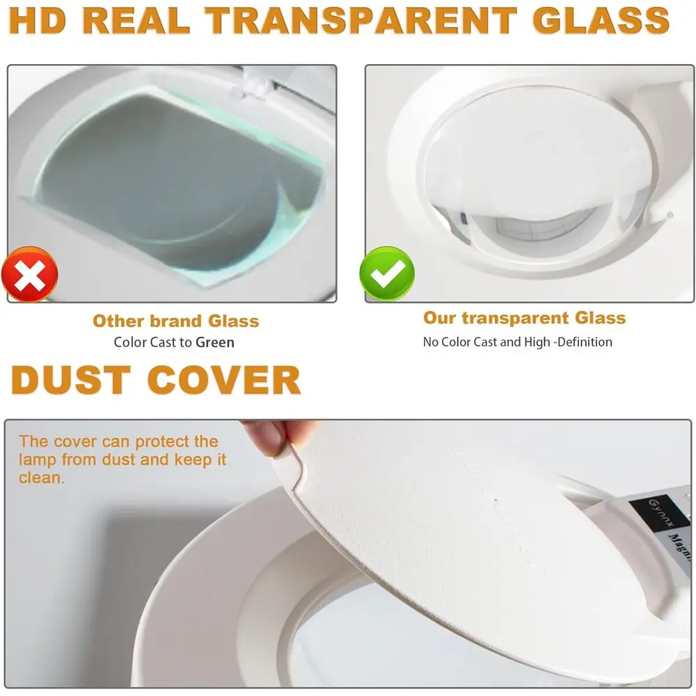 Lupa iluminada 10X com braçadeira ajustável e suporte para trabalho detalhado