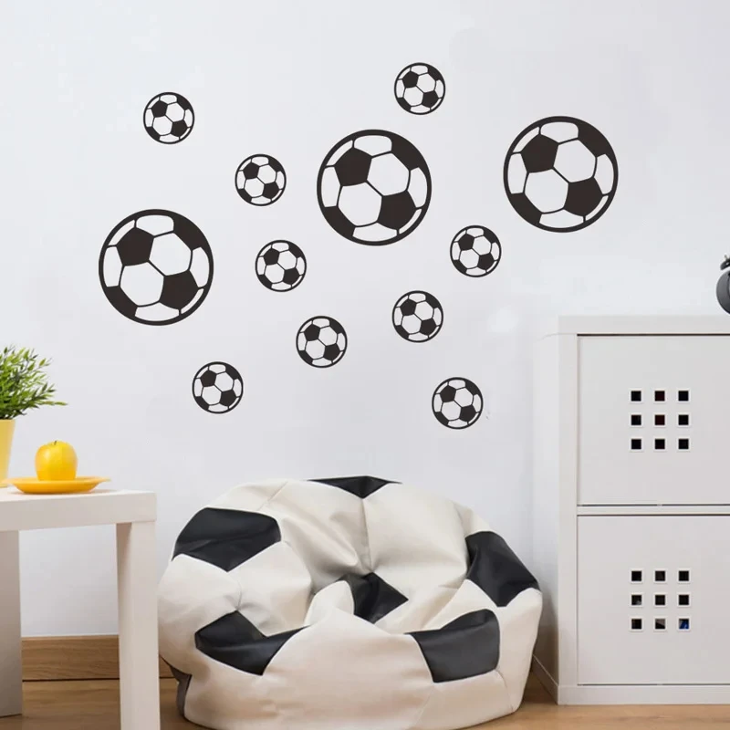 Football Wall Sticker Sports Room Boy Bedroom Background Home Decoration Children Room Stadium Combination Stickers Wall Sticker