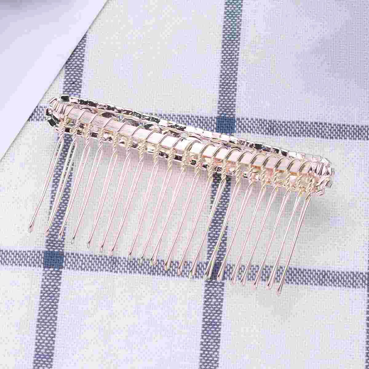 1PC Pearl Hair Comb Rhinestone Inlay Headdress Alloy Insert Comb Bridal Hair Accessories Hair Decoration