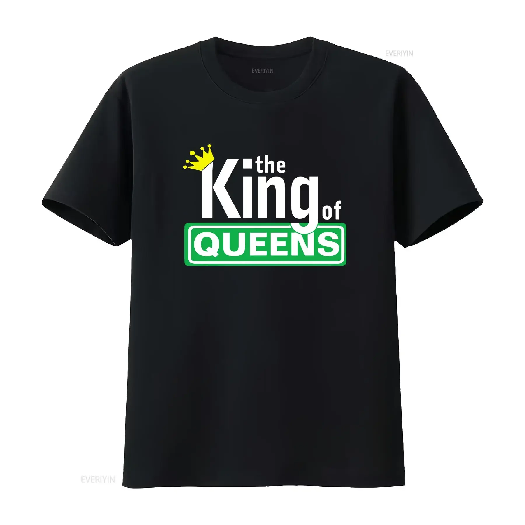 The King Of Queens Logo T-Shirt TV-Show Fan Vintage gewaschenes, stilvolles, leicht gestrecktes Oberteil für den Alltag, lässig, vielseitig