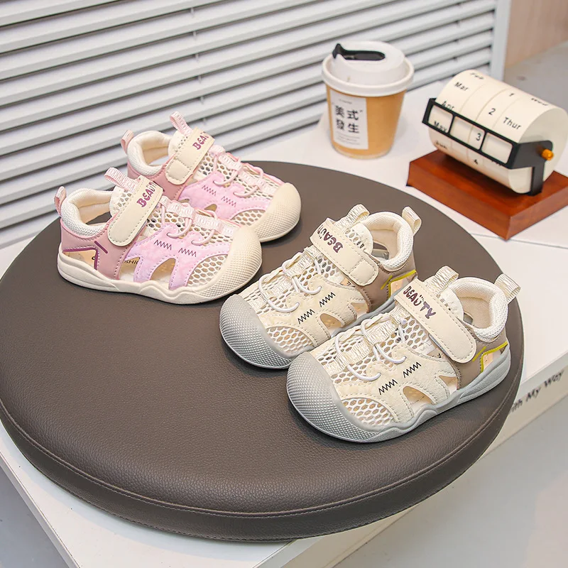 Summer Children Hollow Sandals2026 New Simple Children's Soft Shoe Casual Baby Anti Slip Walking Shoe Children's Beach Sandals
