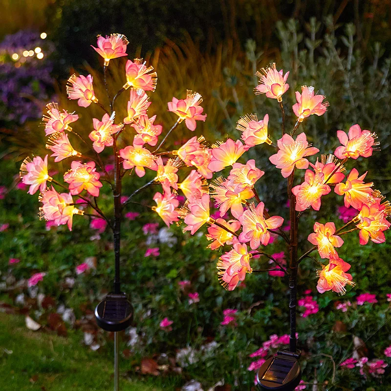 Solar Powered Tree Branch Ground Camelli Lighting Garden Outdoor Lawn Ground Plug Lights Patio Decoration Garden Landscape Light