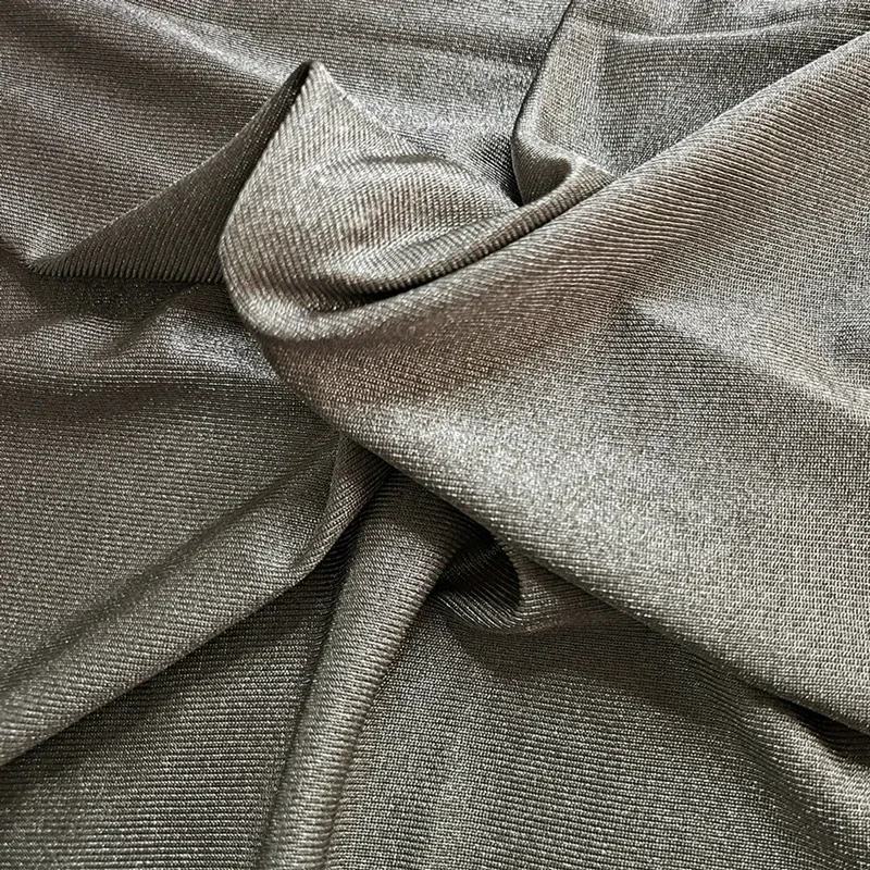 100% Pure Silver Fiber Stretchy Fabric Conductive EMF/RFID/EMI/RF Blocking Cloth Faraday Antibacteria Material Soft and Washable