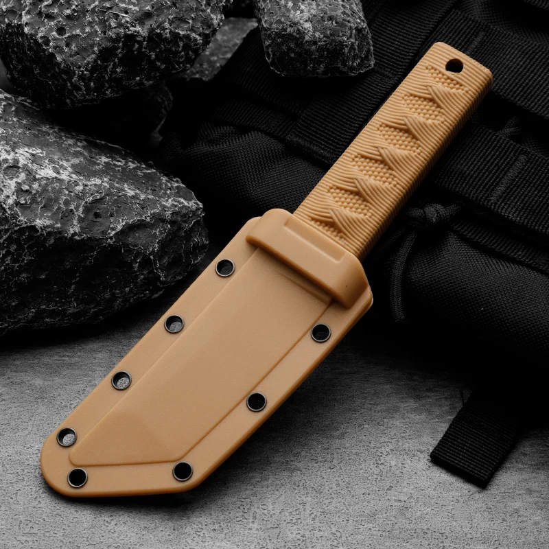 8CR13MOV Steel Hunting Knife, Survival Straight Knife, First Aid Tool Pocket Knife Outdoor Survival Knife Fixed Blade Men\'s Gift