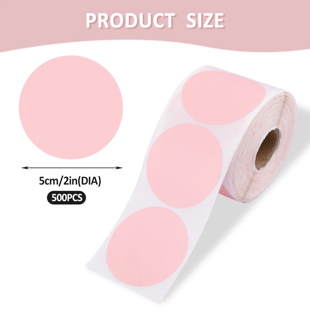 Impresora de etiquetas de papel impermeable a prueba de aceite, 500 piezas, 50mm, multiusos, frascos de botellas, impresión en blanco, etiqueta térmica, clasificación de letreros