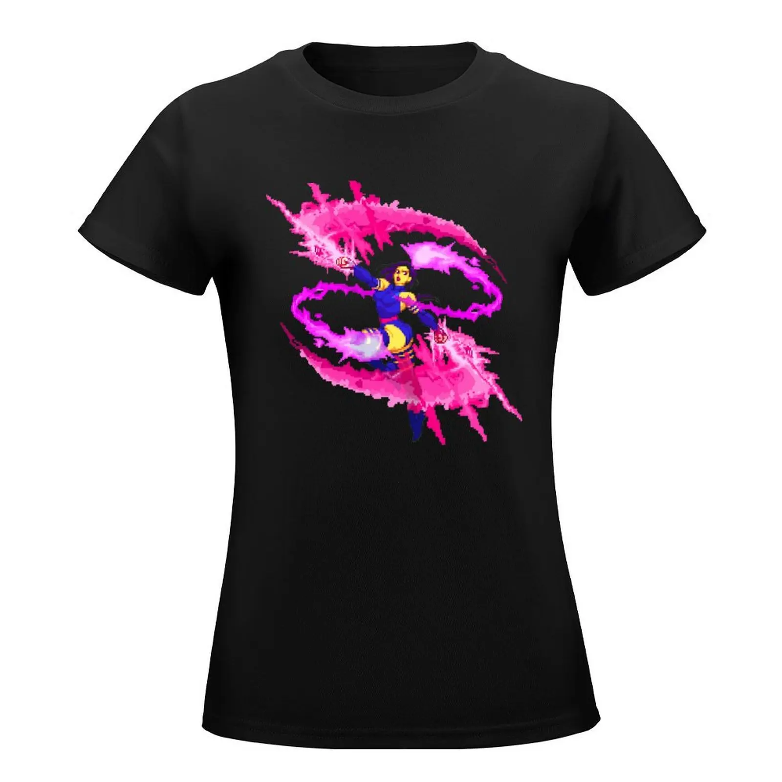 Psylocke Psi-Blade Spin T-Shirt cute tops animal print shirt for girls white t-shirt dress for Women sexy