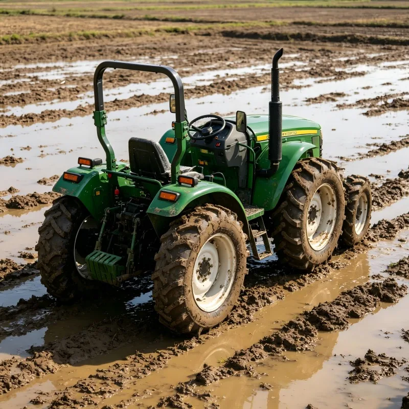 50HP 4WD All Wheel Drive Compact Tractor，Multipurpose Mini Farming Machinery for Farm Work