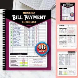 4-year Bill Payment Organizer Notepad Monthly Budget Tracker With Expense Management Notebook Planner Notebooks Writing Pads