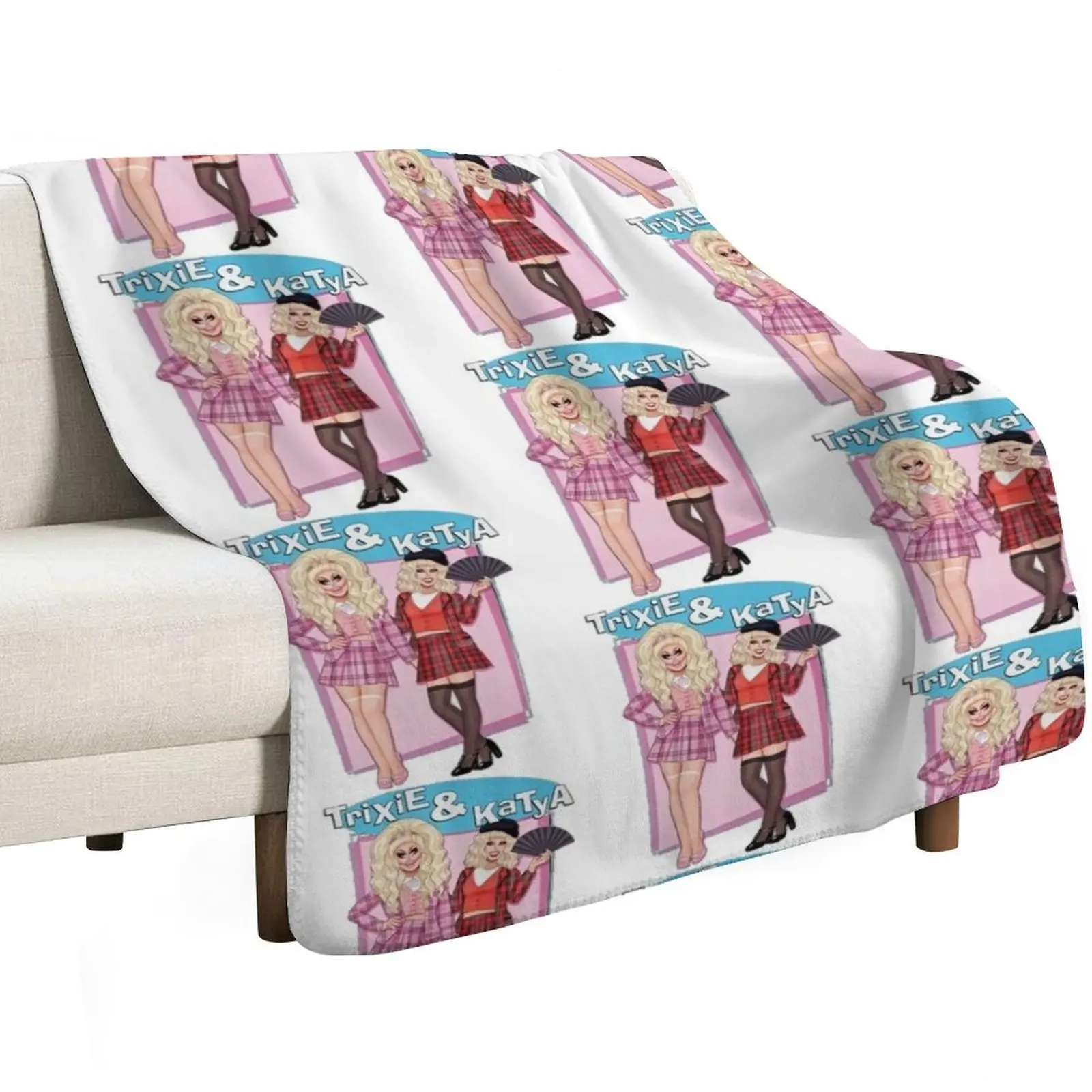 Katya Zamolodchikova Merch Trixie _ Katya Throw Blanket Baby Furrys For Baby Luxury Designer For Decorative Sofa Warm Blankets
