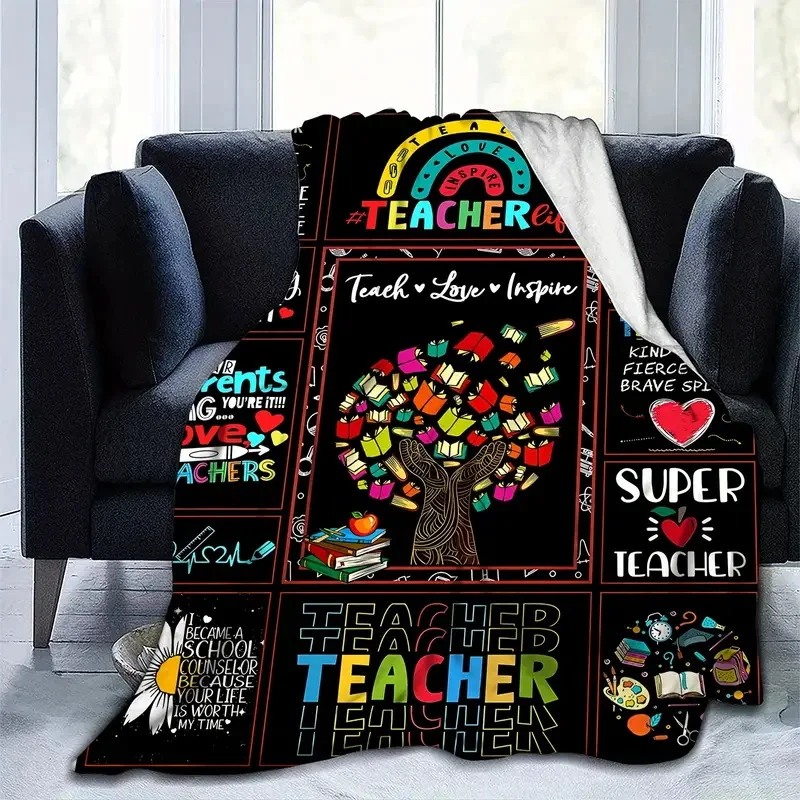 Throw Blanket for Teacher Appreciations, Super Soft Cozy Warm Lightweight Plush Blanket,Teacher Gifts, Thanksgiving Gifts