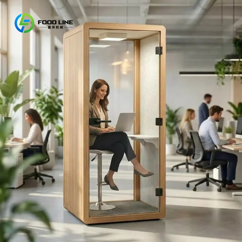 Customized Steel Soundproof Booth Phone Indoor Single-Person Conference Room Small Size Soundproof Pod for Office