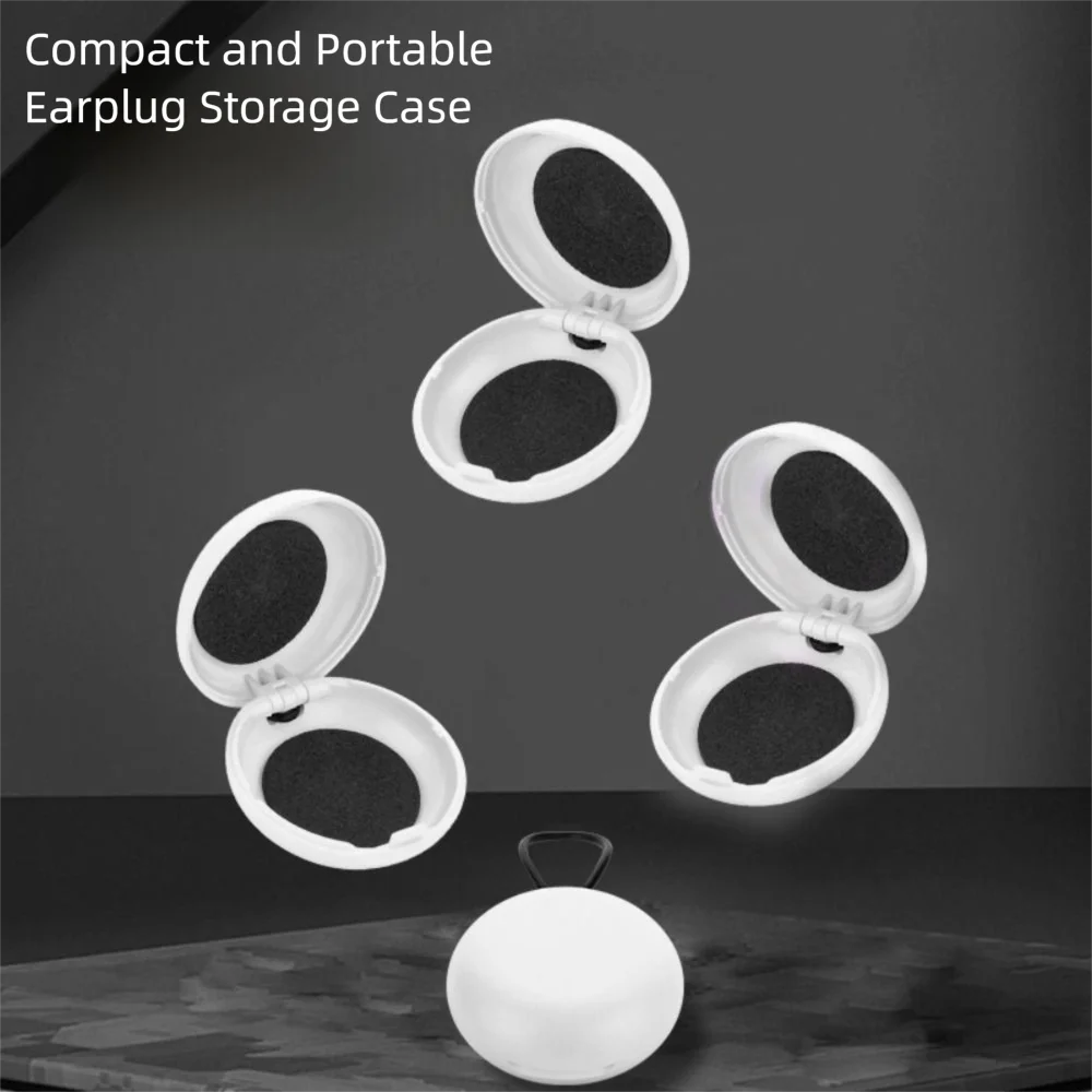 New Plastic Soundproof Earplug Box Round Shape Mini Earplug Storage Box Portable Earplug Box Home Storage