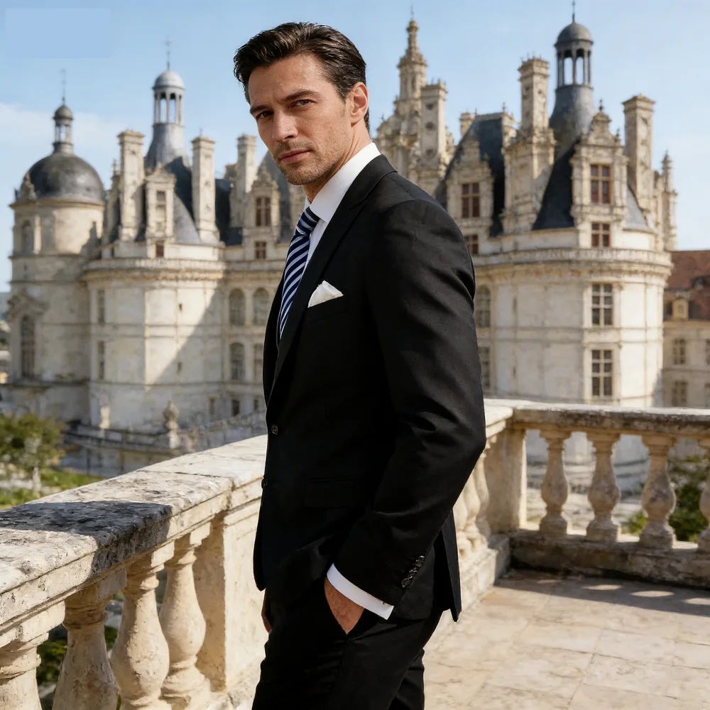 

Однотонный мужской костюм-тройка: модный, новый, для деловых встреч и свадеб, уникальный, с пиджаком на пуговицах, жилетом и брюками