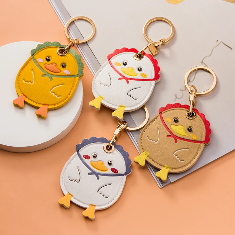 

Chicken Entrance Guard Card Set Key Chain Pendant Creative Happy Duck Elevator Entrance Guard IC Bus Card Protective Cover Penda