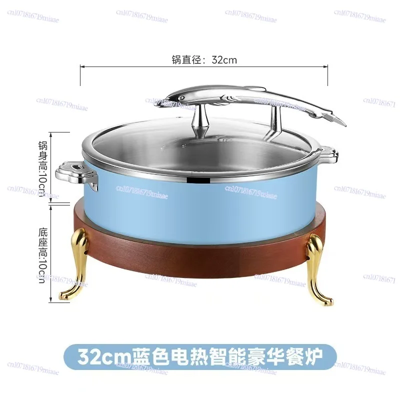 Color Warmer Stainless Steel Buffet Furnace Insulation Furnace Electric Heating Hotel Breakfast Furnace Food Display