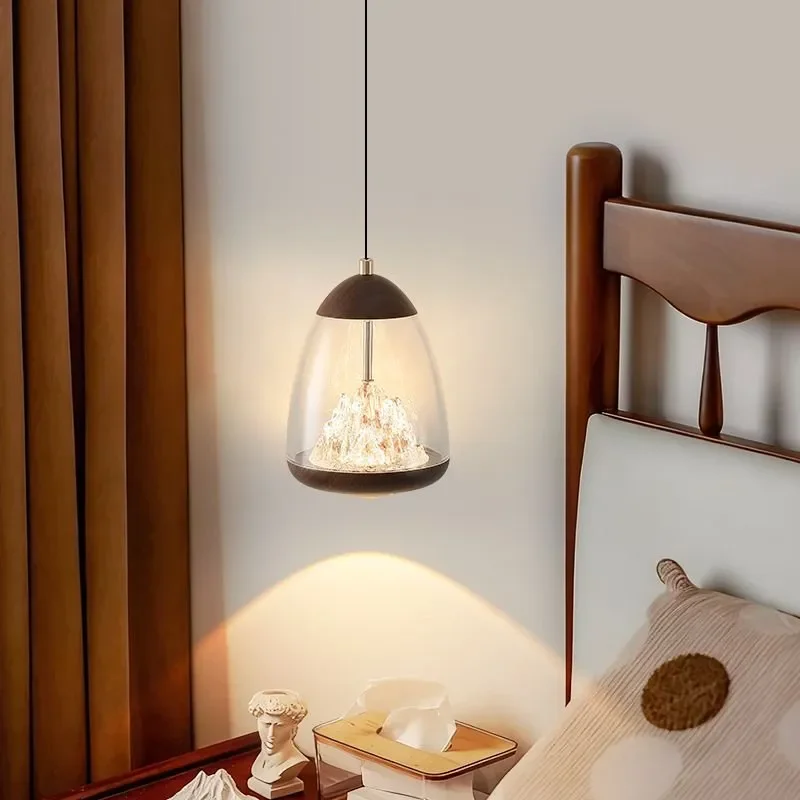 Modern Creative Small Chandelier for Bedroom Bedside Luxury Design Art Atmosphere Light for Entrance Aisle Home Decor