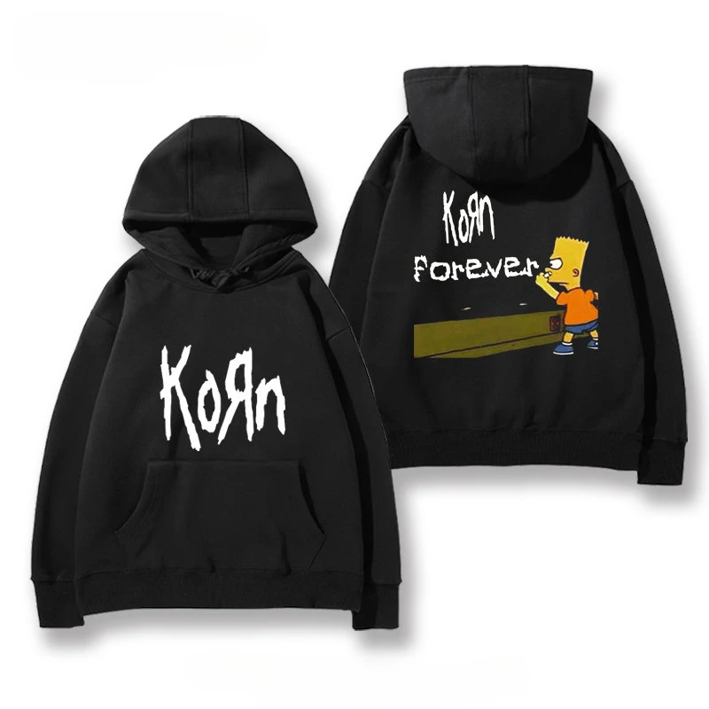 

Новые толстовки с капюшоном KORN для мужчин и женщин, осенне-зимние, с длинными рукавами, в американском ретро-рок стиле, свободного кроя, с флисом.
