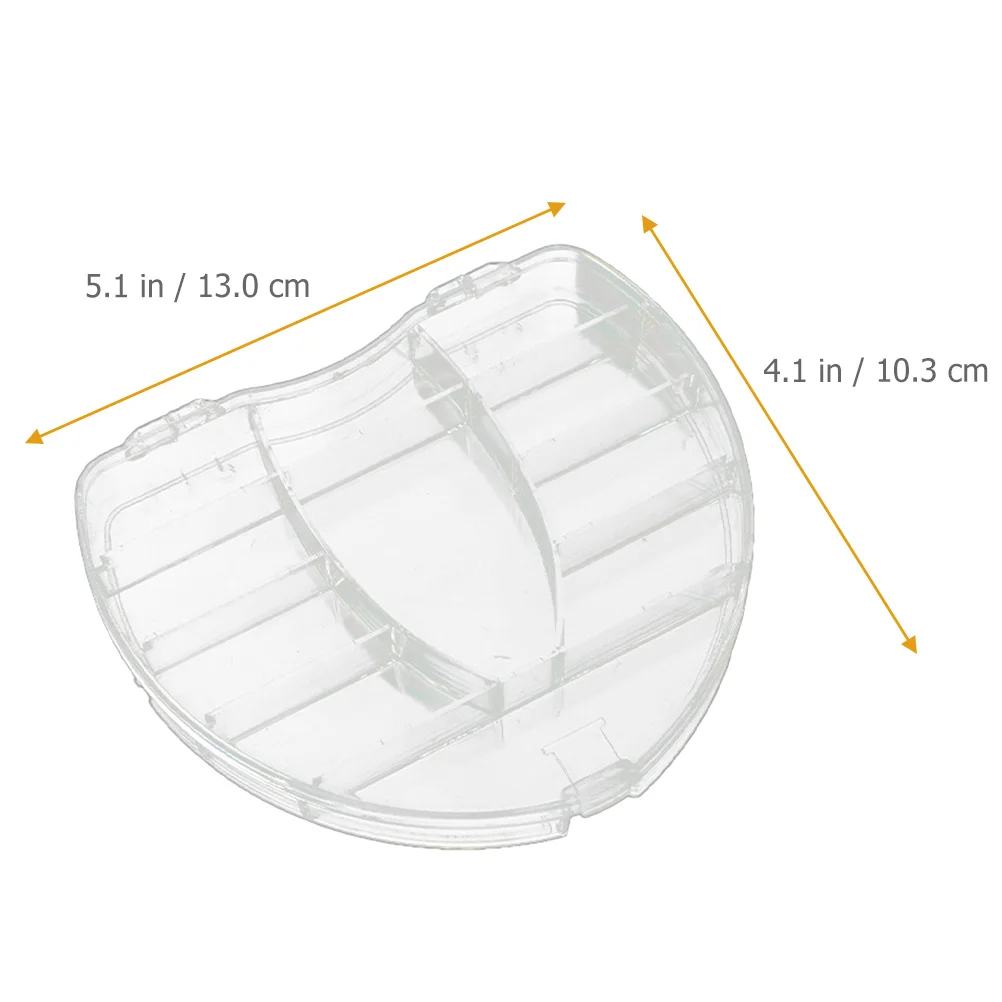 

Heart Shaped Clear Plastic Storage Box Compact Organizer Multiple Compartments for Fake Nails Jewelry Beads and Small Items