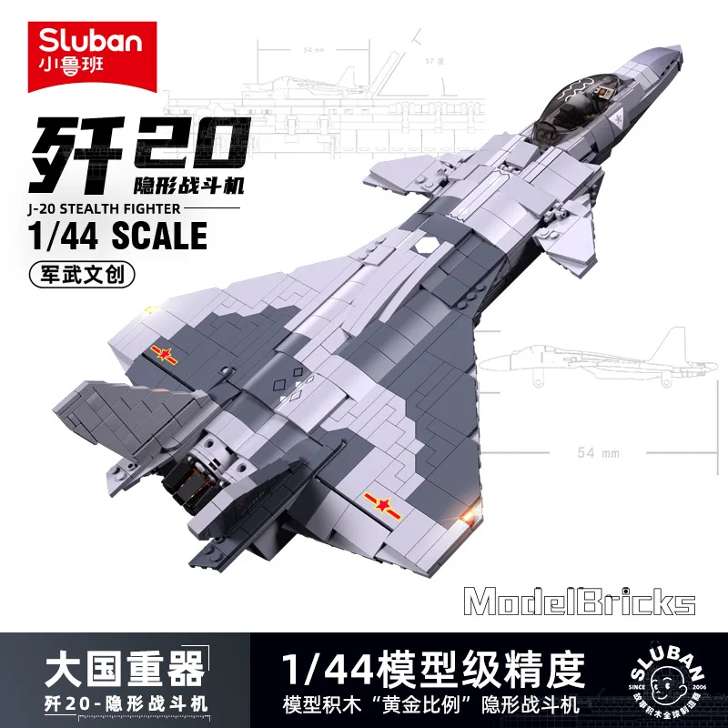 

Military Batter Bomber Model Building Blocks MOC Technology J-20Classic DIY Combat Carrier Airplane Bricks Toy for Kids