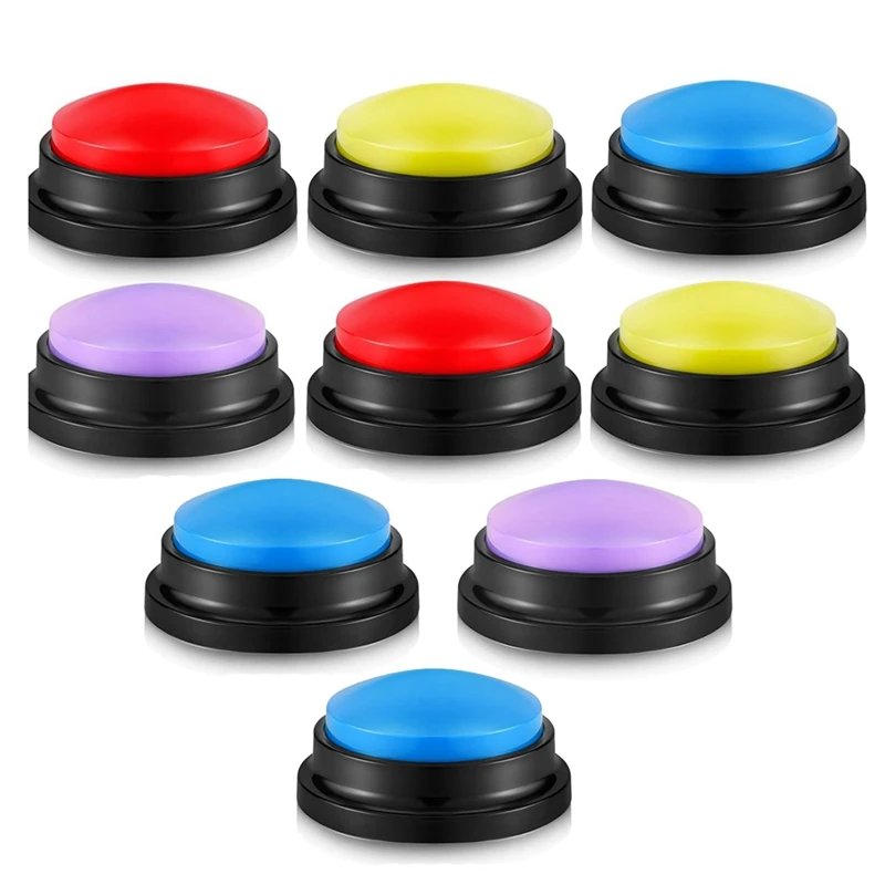 8 PCS Answer Buzzers Button Answer Buzzer Game Show Buzzer Recordable Button Classroom Buzzers For Christmas Team Party