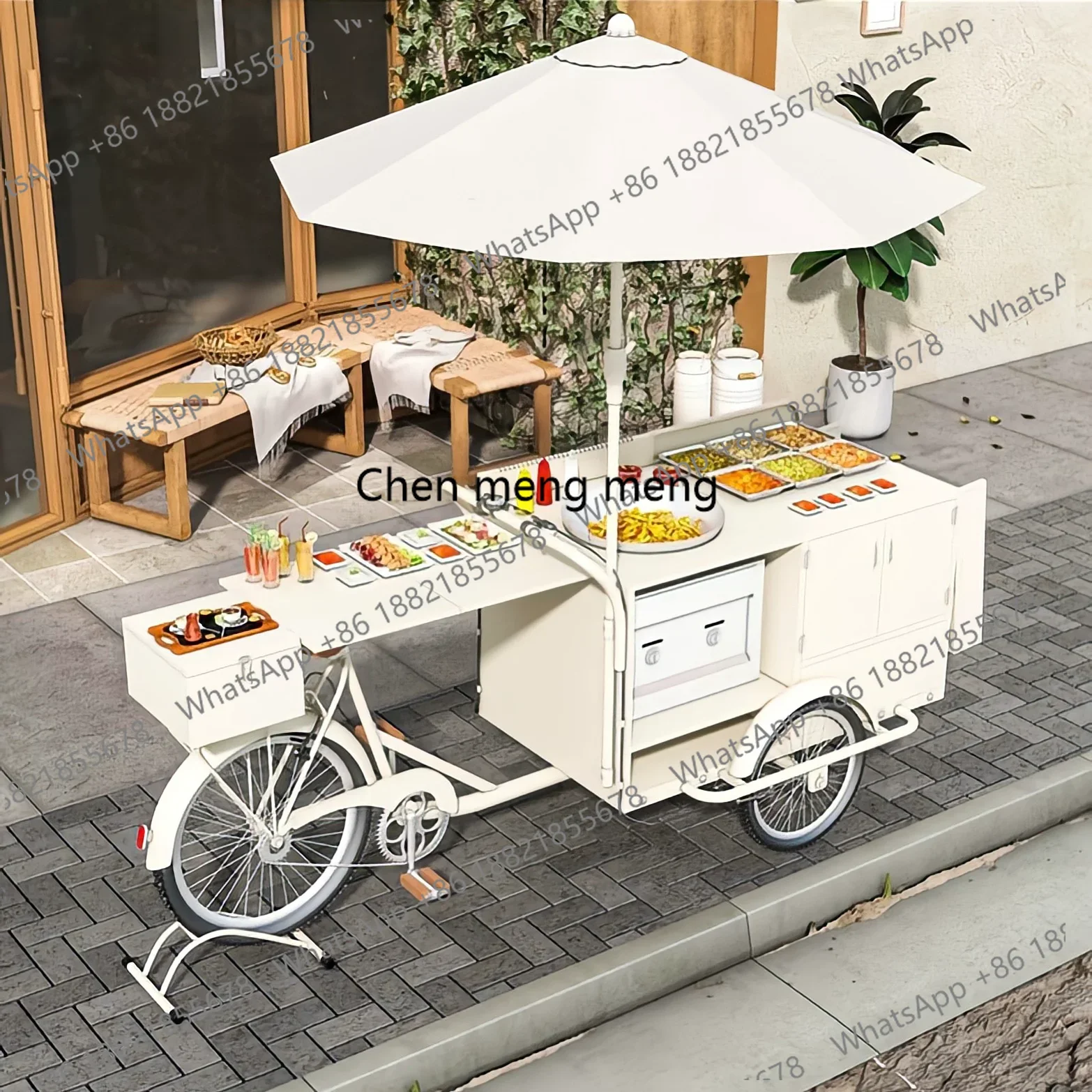 a55 Night market stall car rides donkey tricycle food truck, mobile snack glutinous rice truck, food street shopping mall