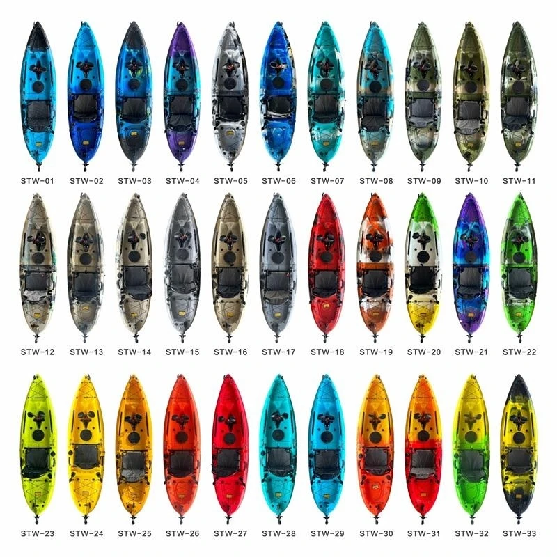 Esca barca da pesca pedale drive kayak rotomolded pedale canoa sit con pedali Tipo di spinta elettrico Gioca a vari giochi