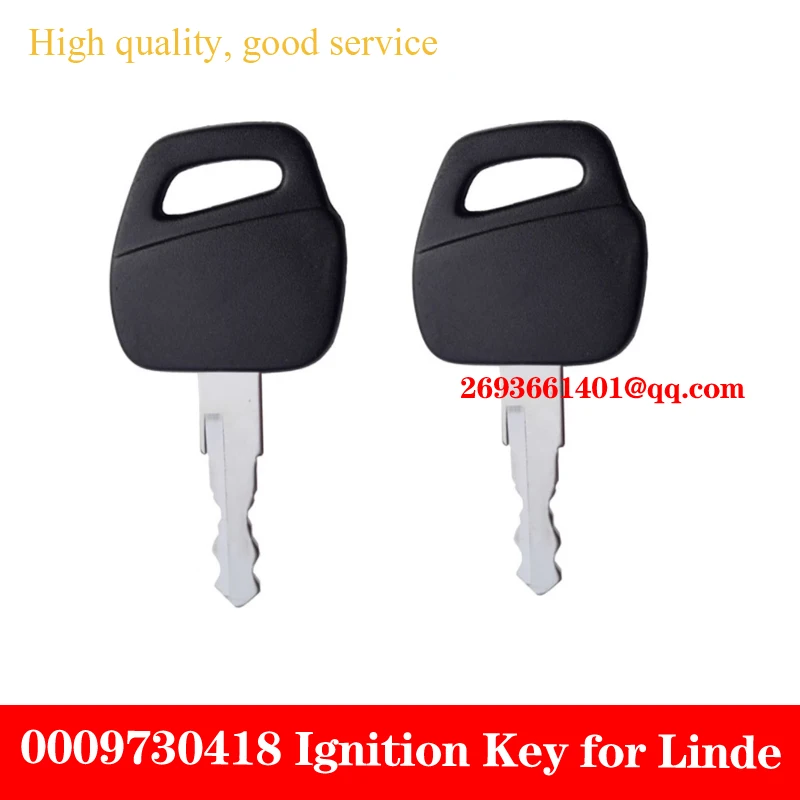 2 Pcs Key For Ignition Switch For Linde Forklift Truck Parts:H18 H20 H25.Forklift Parts Ignition Key 0009730418.