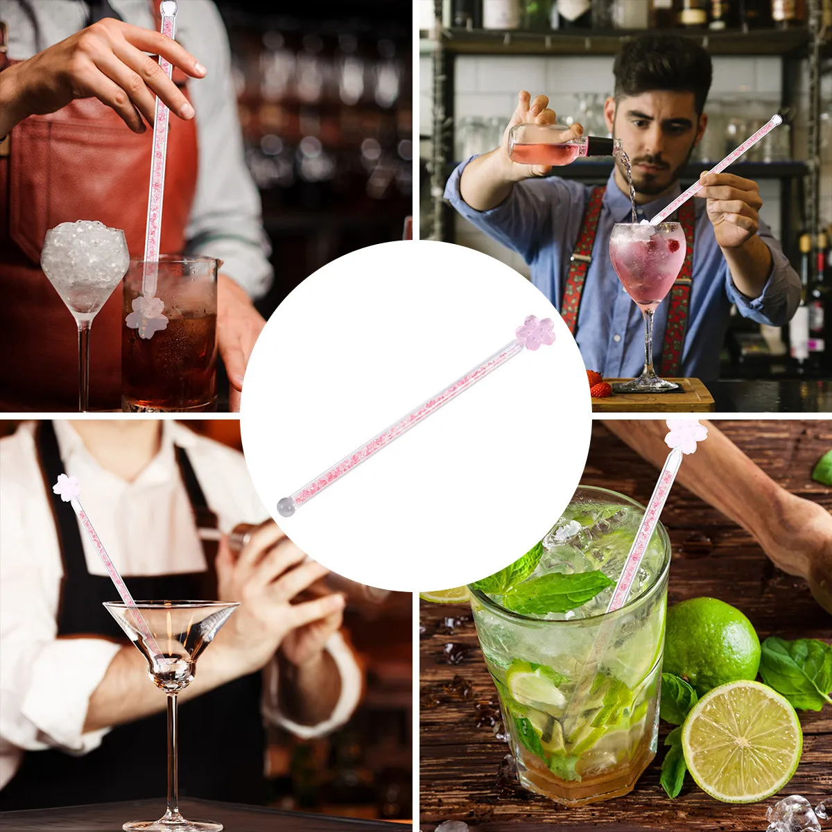 Shaped Glass Stirring Stick High Quality Clear Harden Glass Swizzle Stick for Mixing Decanting Emulsions Crystallization