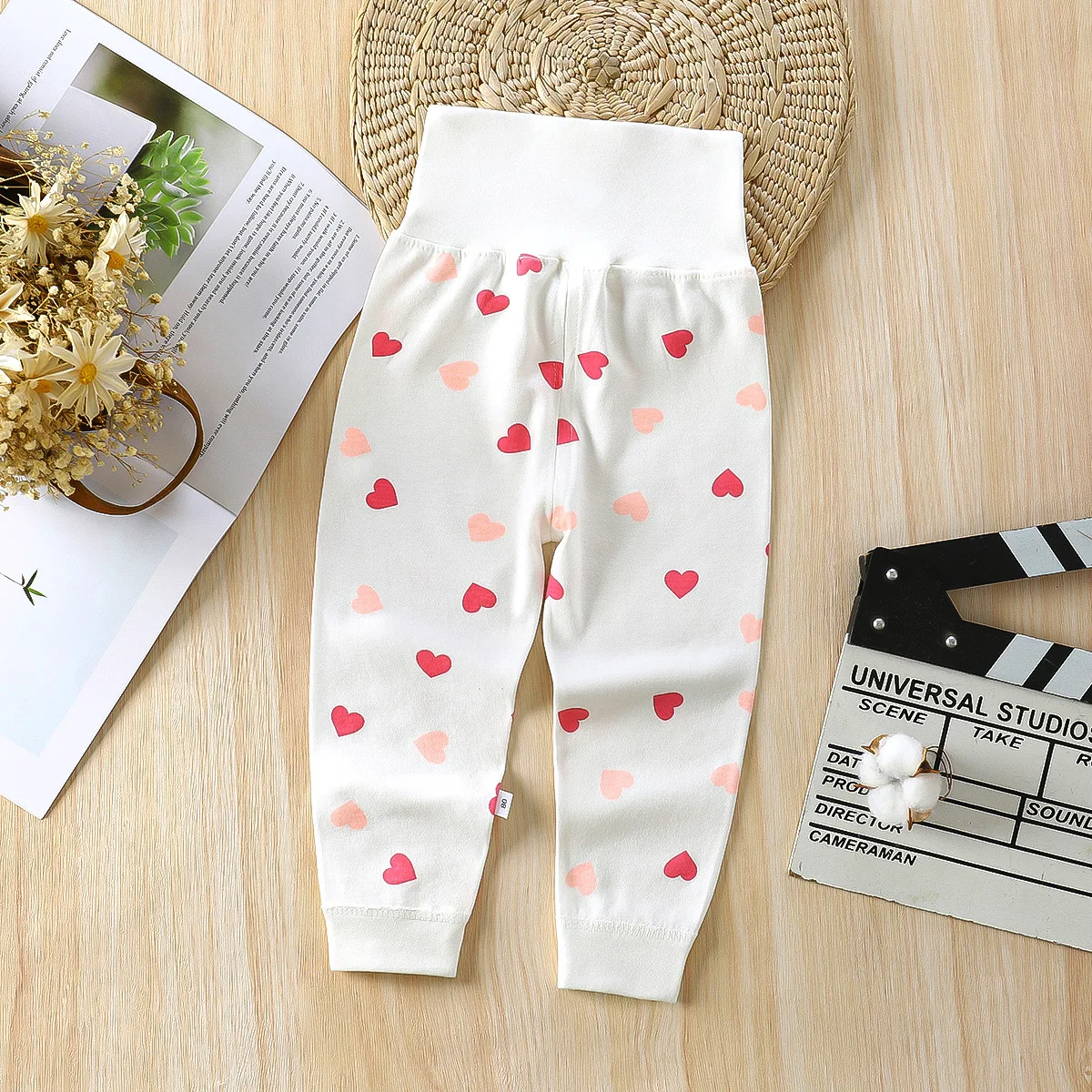 Unisex High Waist Cotton Baby Pants Soft Leggings for Newborns 0-24M Spring Autumn Infant Kids Trousers Boys Girls Clothing