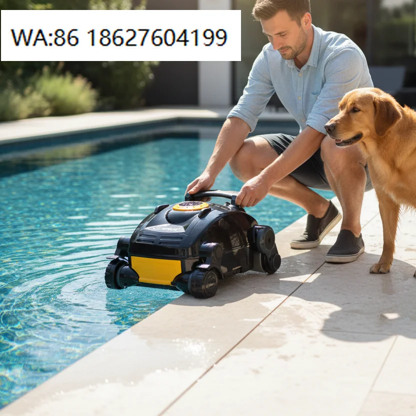 For Swimming Pool Cleaning Robot User Friendly Cordless Pool Robot Automatic Vacuum Cleaner Rapid Charging Smart Navigation Eco