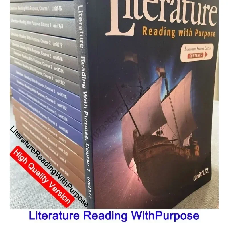 

16 Books/Set California Literature Teaching Material Glencoe LiteratureReadingWithPurpose Cahier De Texte Scolaire