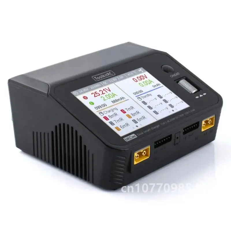 ToolkitRC M6dac Dual Channel Smart Lipo Battery Charger Discharger AC 200W DC 350WX2 15A for 1-6S LiHV Lipo Battery PD 65W