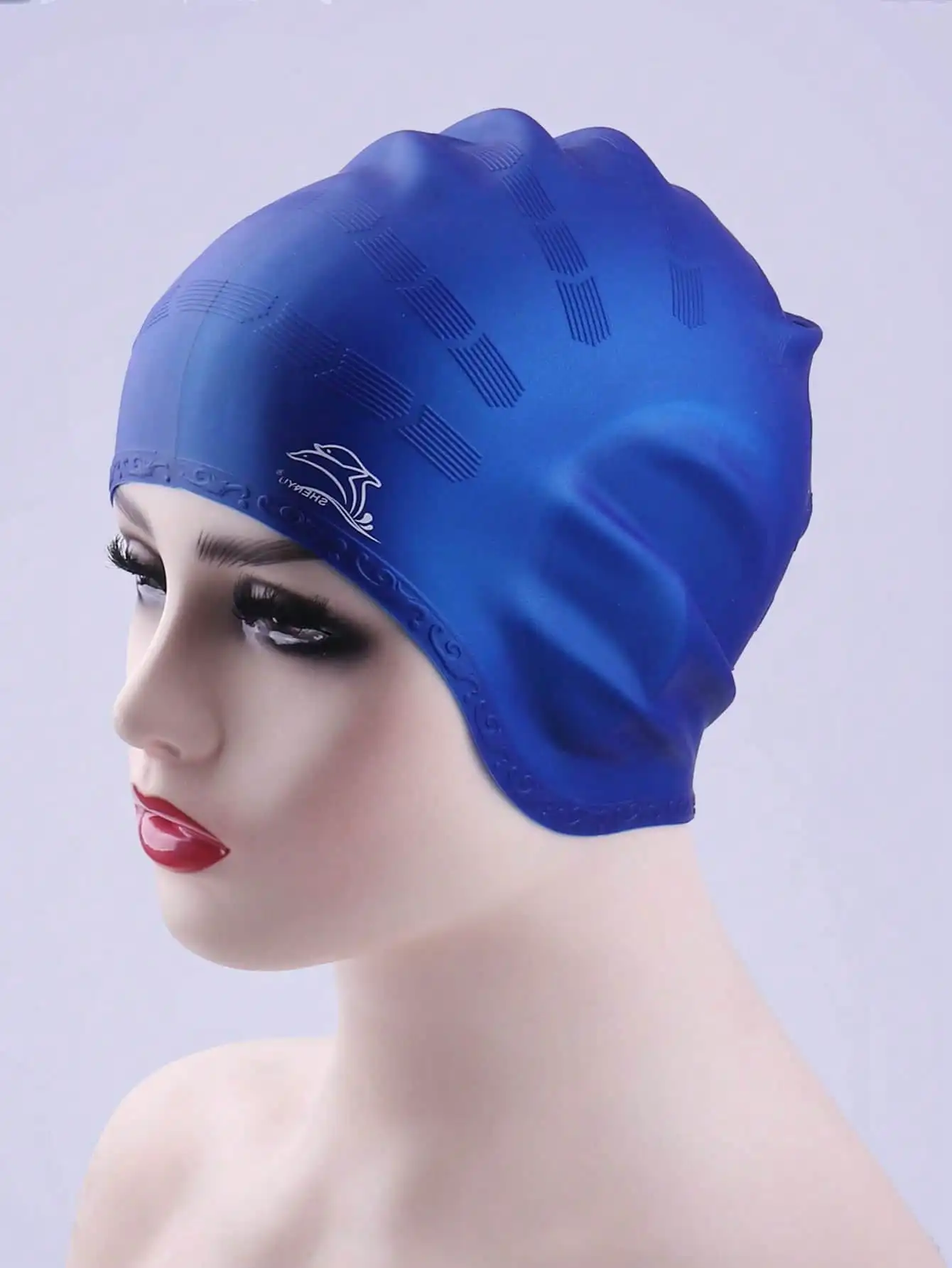Silicone Waterproof Swim Cap Ear Protection Soft Comfortable Swimming Hat Beach Pool Accessory