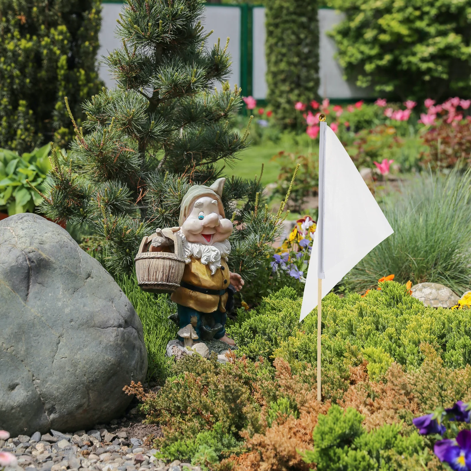 

8pcs Marker Flags Irrigation Lawn Garden Yard Marking Stakes Survey Flags For Sprinkler Dog Training Property Line Landscape