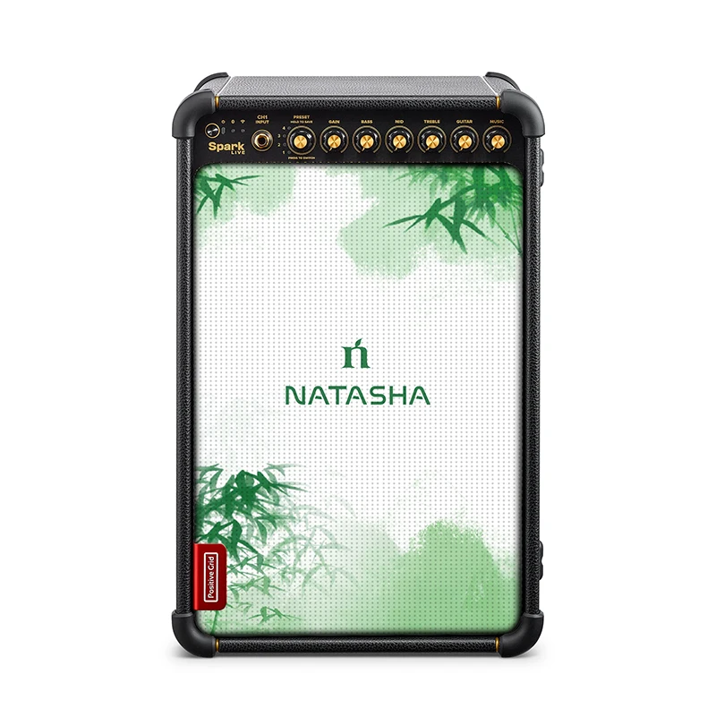 Natasha-Mini Go portátil inteligente guitarra elétrica, alto-falante Bluetooth, carregamento, áudio, gravação