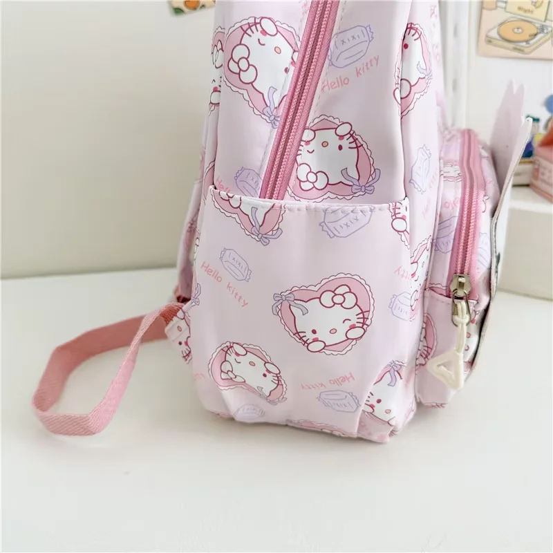 Sanrioed Anime Hello Kitty Cinnamoroll My Melody Kuromi Cute Kid Backpack Kawaii Cartoon Leather Mini School Bag Holiday Gift