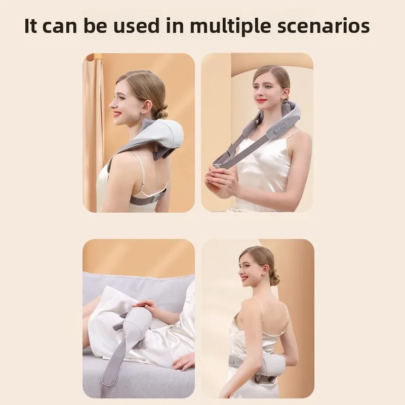 

2025 Neck Massager Kneading Cervical Spine Massage Shawl Trapezius Home Shoulder Charging Shoulder and Neck Massager