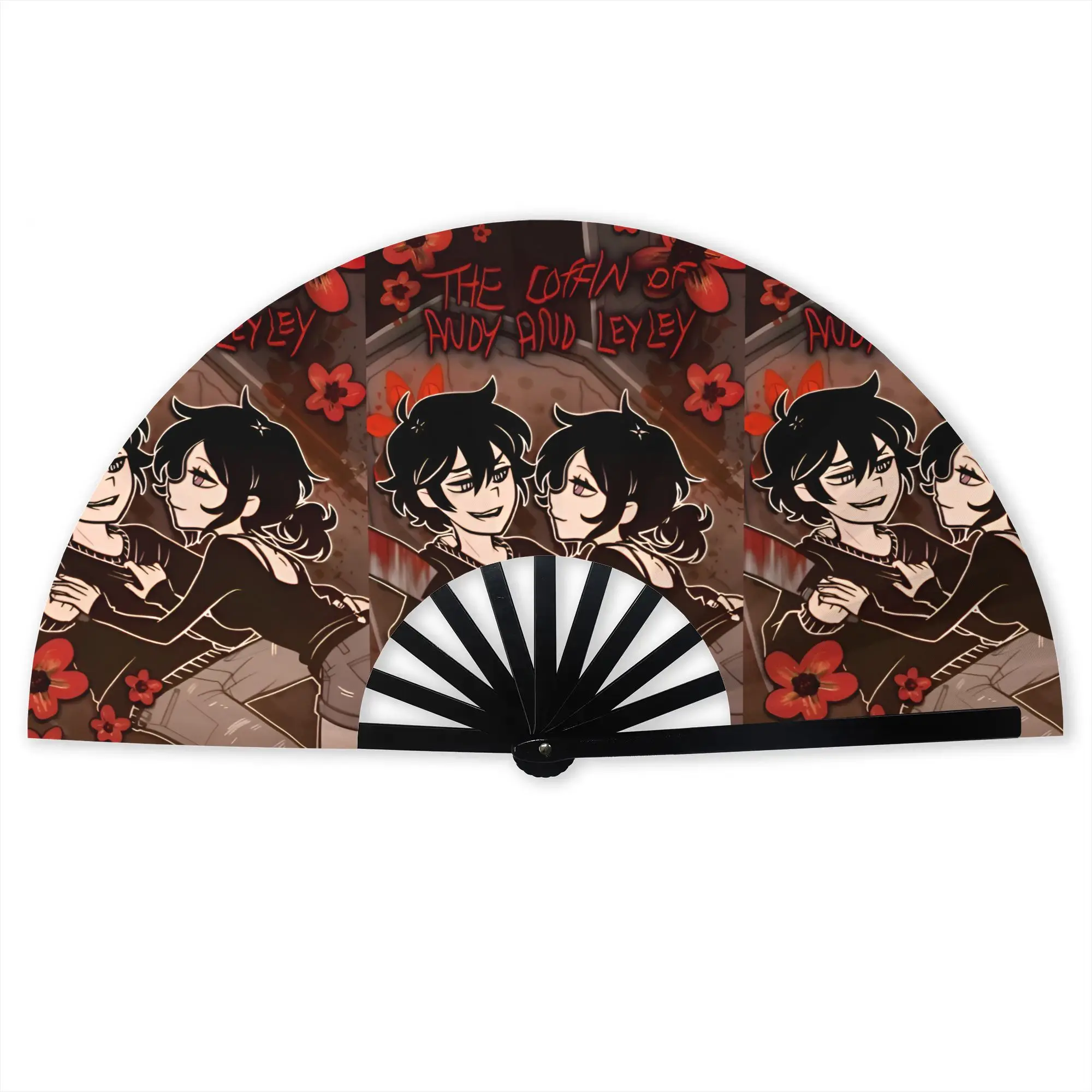 Comics A-Andys L-Leyleys Stylish Hand Fan Women Retro  Printed Fan Aesthetic Costume Prop Folding Fans For Dancing Gift