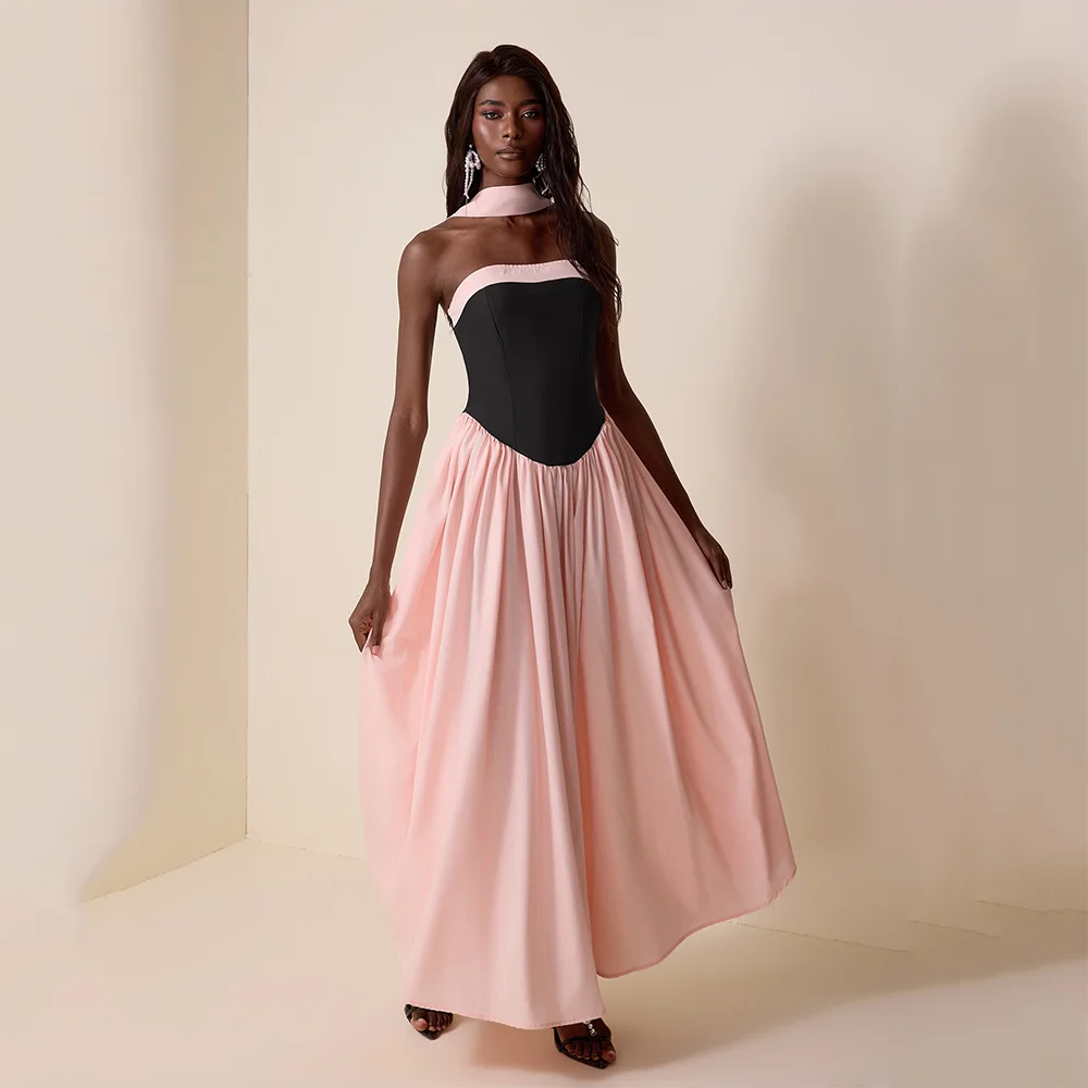 

Simple Evening Dresses Strapless Sleeveless Elegant Jersey A-line Evening Gowns Ankle Length Prom Dresses Customized 2025