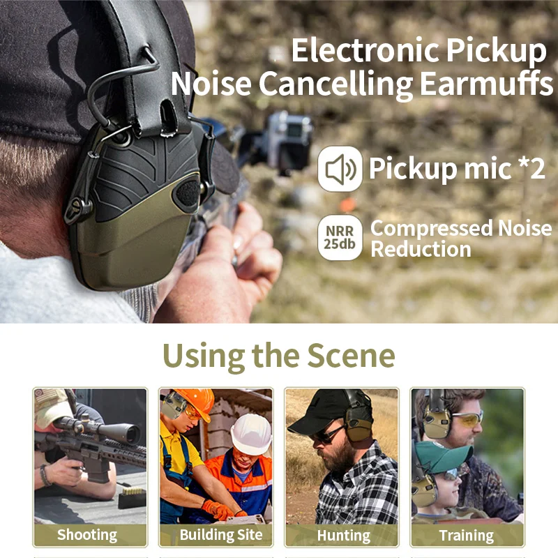 IMPACT professional anti-noise reduction headset shooting CS sound pickup noise reduction tactical earmuff cup