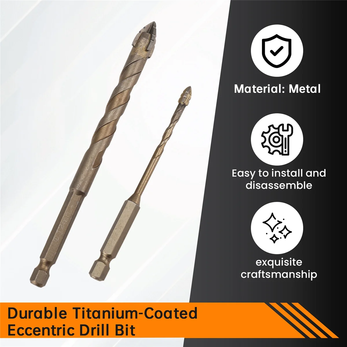 

ABLK Four-Flute Sawtooth Eccentric Drill Bit, Four Edged Serrated Eccentric Drill, Four-Flute Sawtooth Eccentric Drill Bit