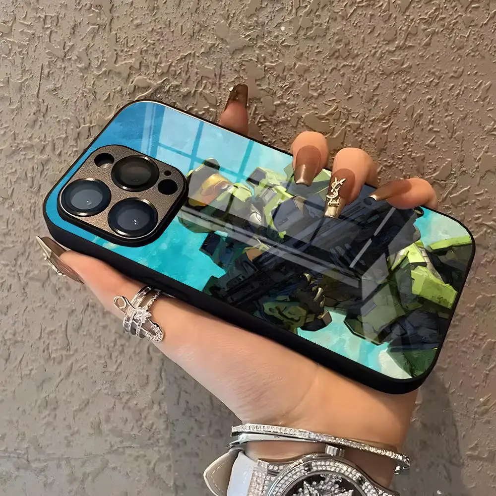 MINISO-H-Halo UNSC Phone Case For IPhone 17 17Air Pro 16 15 14 13 12 11 Mini X XS XR Max 6 7 8 2025Glass Design Cove