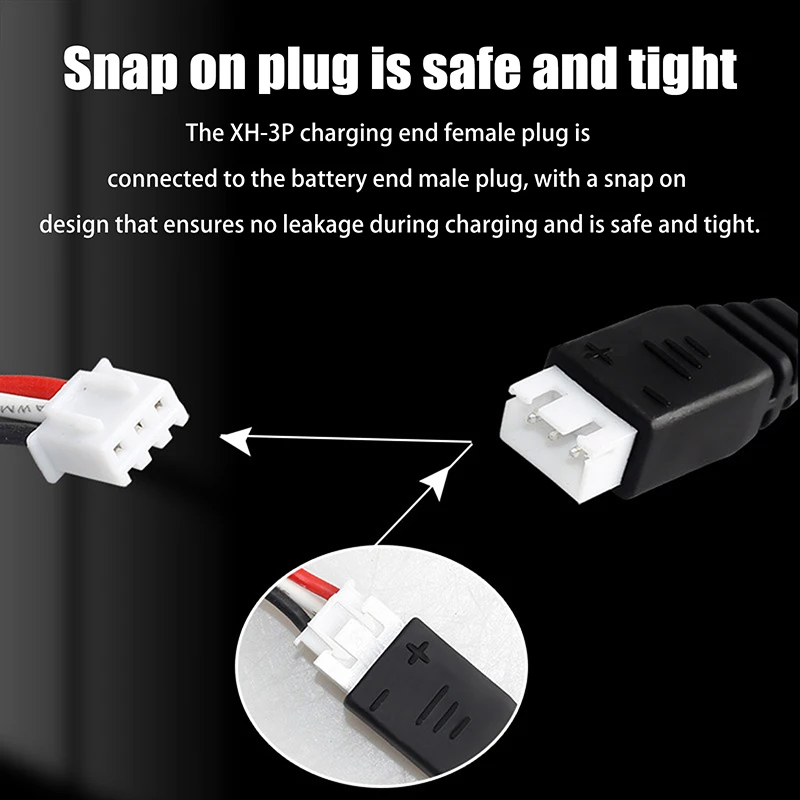 

RC Charger Cable 7.4V 1000mA Drone Charger For Quick Charging RC Airplane Lithium Battery XH-3P Drone Battery Charge USB Charger