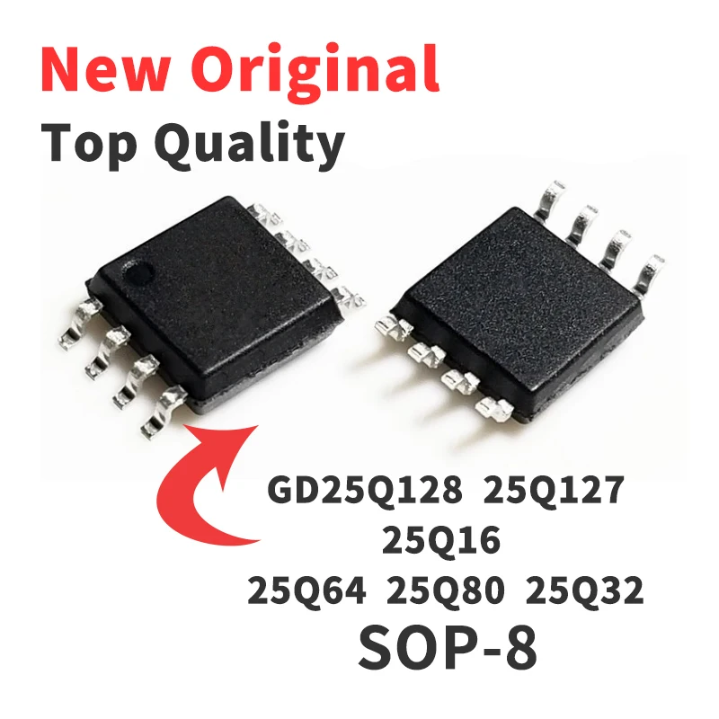 1 Piece GD25Q128 GD25Q127 GD25Q64 GD25Q80 GD25Q32 GD25Q16 BSIG CSIG ESIG SOP-8 Chip IC Original New