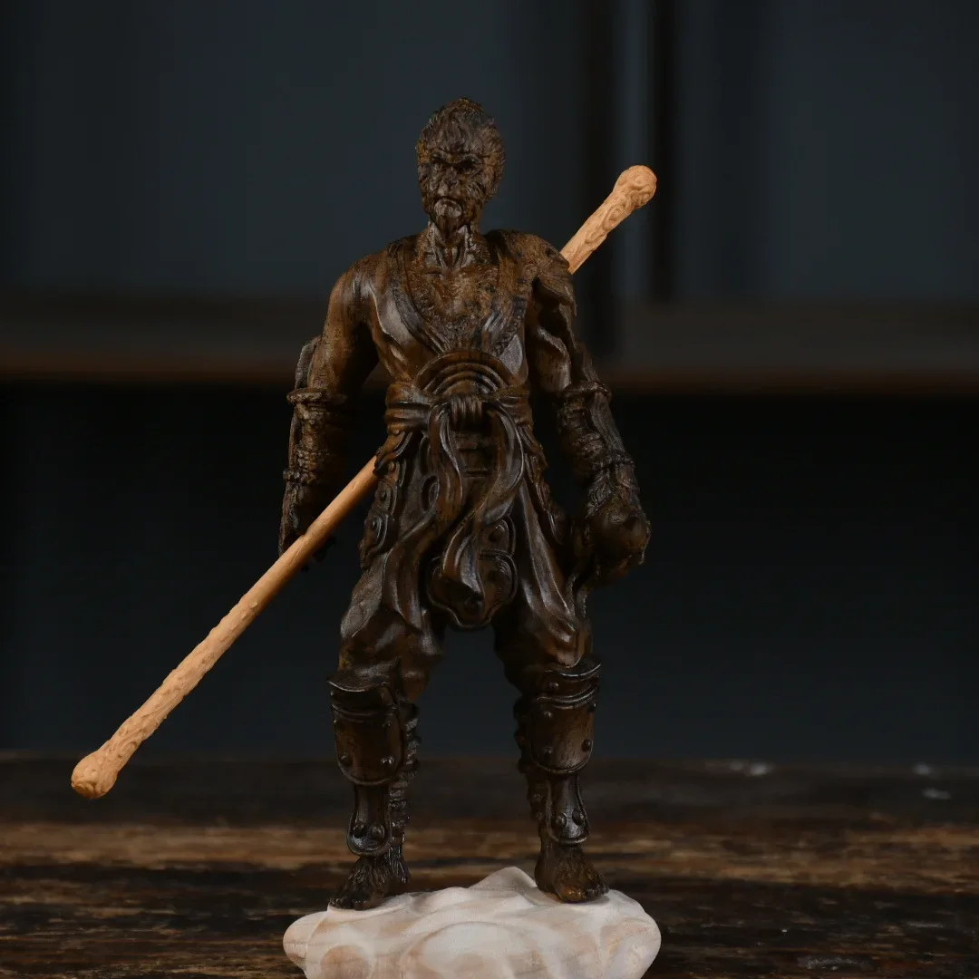 Wenbo Wood Carving Game Legend Black Kong Sun Wukong Desktop Struggle Victory Buddha Qi Tian Da Sheng Craftsmen Display Men's