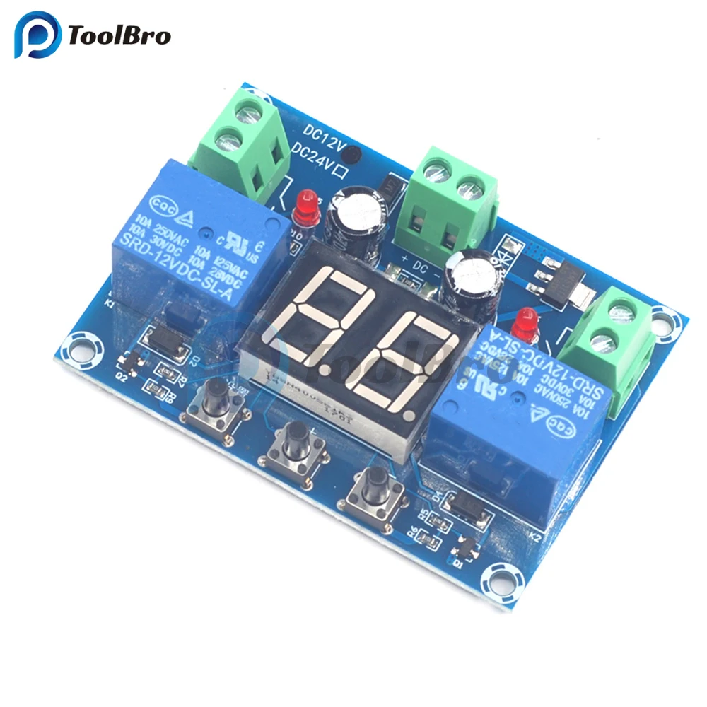 XH-M225 CNC Intermittent Work Module Dual Digital 0-99 Second Cyclic Oscillation Time Delay Relay Switch Module 12V