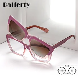2025 Trend Eyeglasses Frame Woman 2 In 1 Women's Sunglasses Luxury Designer Cat Eye Eyeglass Ladies Magnet Clip On Glasses Zero