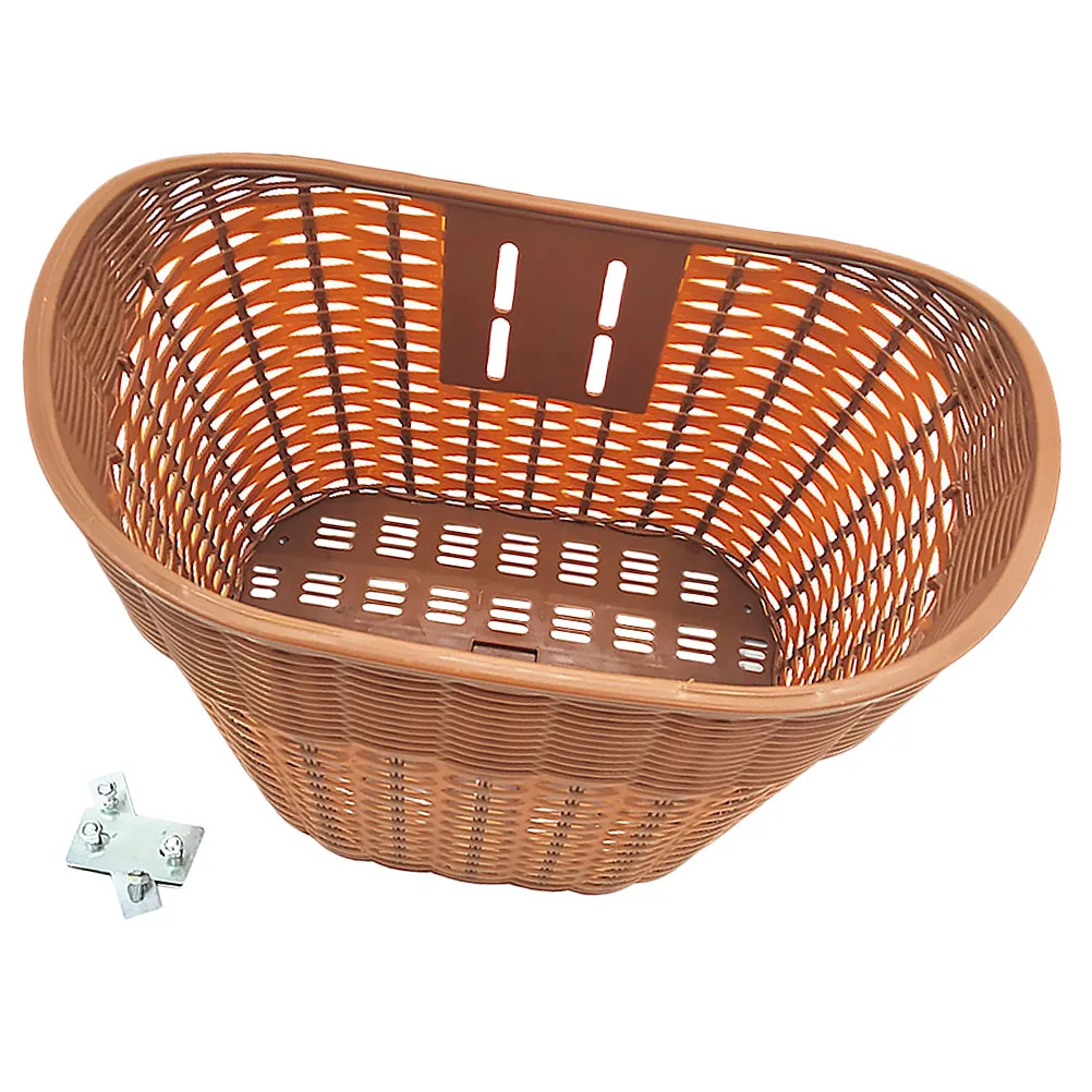 

1pc Front Handlebar Basket Premium Plastic Bike Storage Basket For Electric Bicycle Retro Style Durable Large Capacity Relaxed